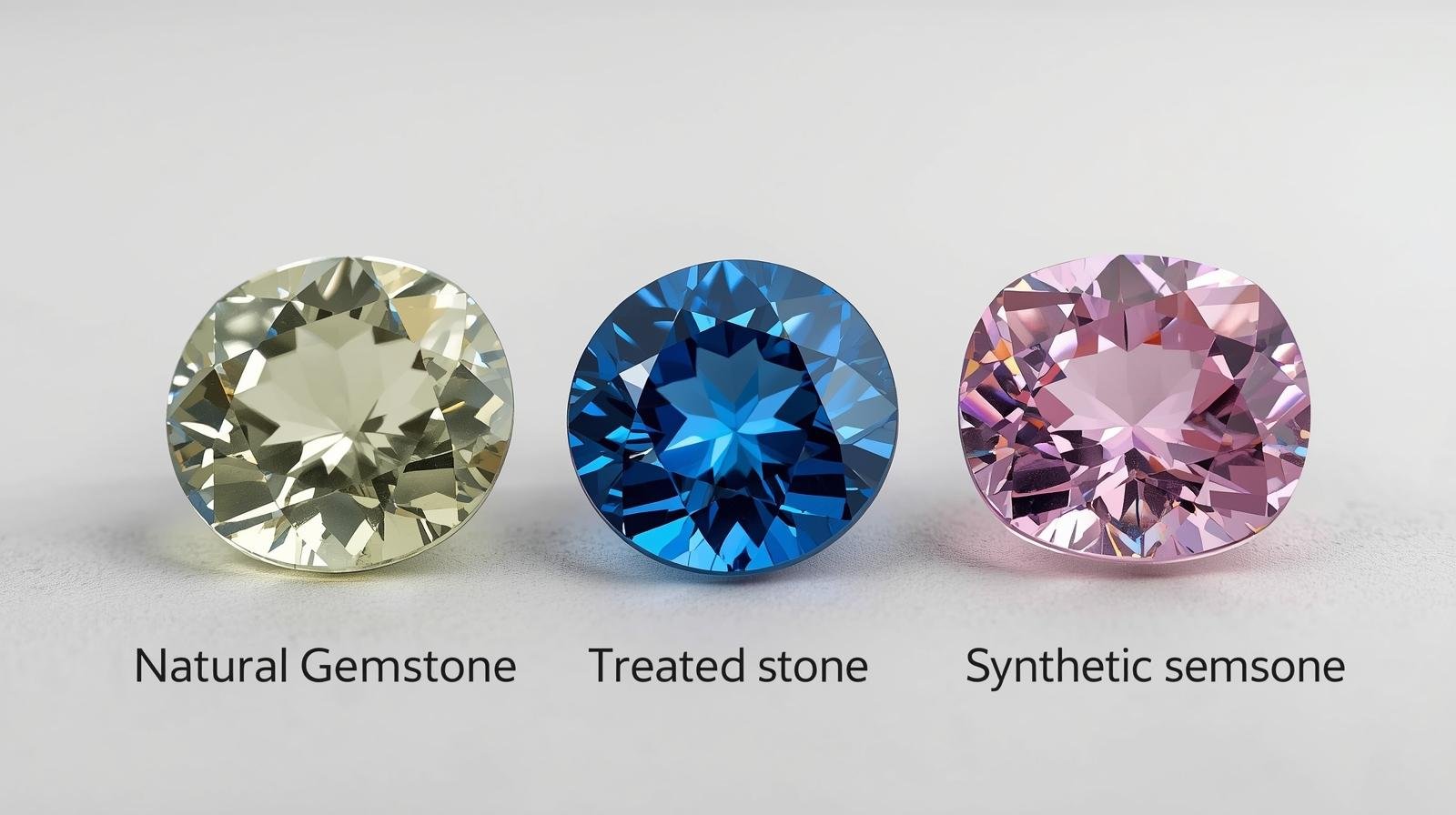natural vs treated vs synthetic gemstones comparison